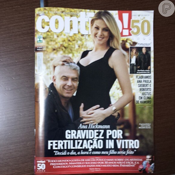 Ana Hickmann e Alexandre Correa estão na capa da revista 'Contigo!' desta semana e revelam que a concepção do primeiro filho foi por fertilização in vitro