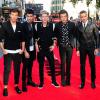 Louis Tomlinson, Zayn Malik, Niall Horan, Harry Styles e Liam Payne lançaram o filme 'One Direction: This Is Us' em Londres