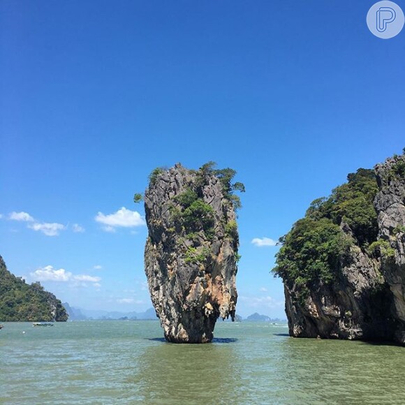 Sabrina mostrou no seu Instagram algumas fotos da Ilha de James Bond, que fica no sul da Tailândia