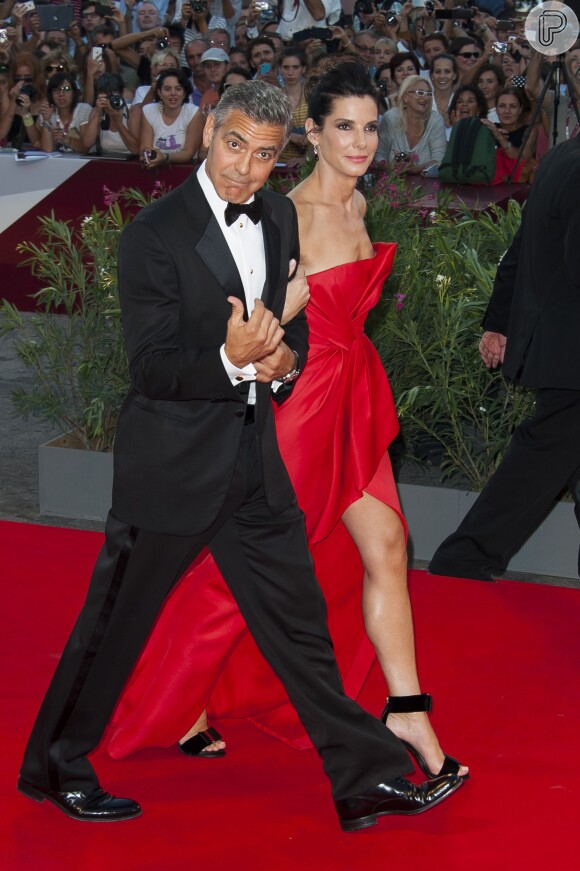 Sandra Bullock e George Clooney apresentam o filme 'Gravidade'