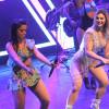 Anitta e Kelly Key cantaram juntas na festa Chá da Alice, no Circo Voador, no Centro do Rio de Janeiro