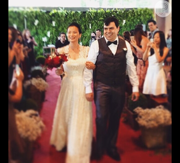 Jiang Pu se casou com Ricardo Matiol em agosto de 2015