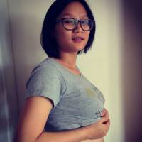 Jiang Pu exibe barriga de cinco meses de gestação: '99% de chance de ser fêmea'