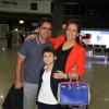Nívea Stelmann posa com o atual marido, Marcus Rocha, e o filho dela, Miguel, de 9 anos. O menino é fruto do relacionamento da atriz com o ator Mario Frias