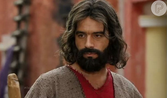 Guilherme Winter aparece caracterizado como Moisés para a segunda fase da novela 'Os Dez Mandamentos'