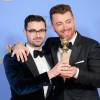 Sam Smith e Jimmy Napes receberam o Globo de Ouro de melhor canção por 'Writing's on the Wall', do filme '007 contra Spectre'