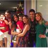 Zilu Godoi passou o Natal de 2015 ao lado do ex-marido, Zezé Di Camargo, e das filhas Wanessa e Camilla Camargo