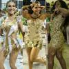 Famosas apostam em looks dourados no esquenta para o Carnaval 2016, neste fim de semana