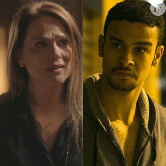 Lili (Vivianne Pasmanter) fica horrorizada com o que Jacaré (Sérgio Malheiros) fala sobre seu passado com Sofia (Priscila Steinmann), na novela 'Totalmente Demais', em janeiro de 2016