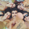Ana Tapajós, Caio Castro e amigos na Bahia