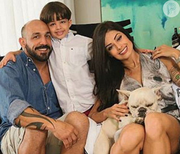 Aline Riscado e Rodrigo Riscado foram casados por quase 7 anos e Nathan, de 5 anos, é fruto do relacionamento