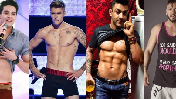 Cantores como Luan Santana e Justin Bieber transformaram o corpo. Veja fotos!