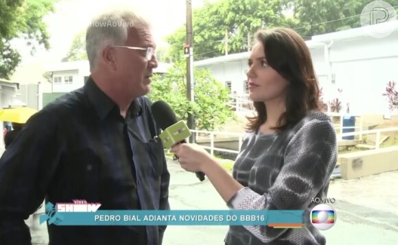 Pedro Bial disse que vai fazer campanha para Monica Iozzi não deixar o 'Vídeo Show': 'Você tem que ficar! Faça suas coisas, mas não largue o 'Vídeo Show''