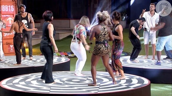 'Big Brother Brasil 16': os participantes se dividiram em grupos e disputaram uma prova de resistência com dança