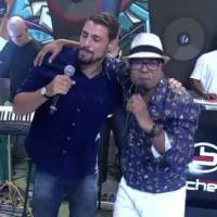 Cauã Reymond canta e dança com Buchecha durante o 'Encontro': 'Me senti'
