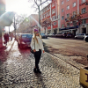Aline registra momentos nas ruas europeias