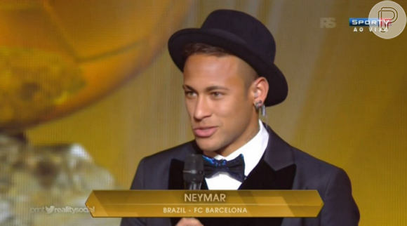 Neymar foi finalista do Prêmio "Bola de Ouro"