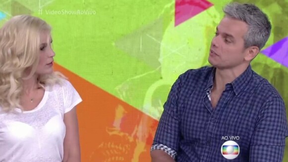 Otaviano Costa brinca com Flávia Alessandra na TV: 'Diva, mas bem bagaceira'