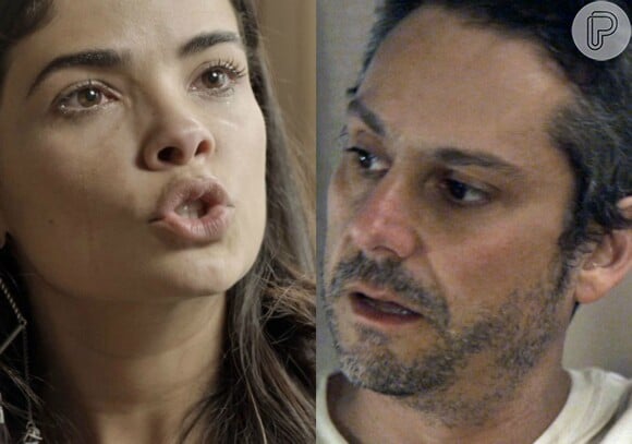 Tóia (Vanessa Giácomo) se desespera ao ficar trancada em cativeiro por Romero (Alexandre Nero), na novela 'A Regra do Jogo': 'Louco! Monstro!'
