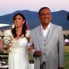 Galvão Bueno se emocionou no casamento da filha Letícia, realizado no dia 03 de setembro de 2013, na Itália