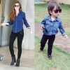 A fashionista de 2 anos usou look parecido com o de Marina Ruy Barbosa