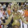 Rainha de bateria Luana Bandeira é impedida de cuspir fogo no desfile de Carnaval da Estácio de Sá, neste domingo, 7 de fevereiro de 2016