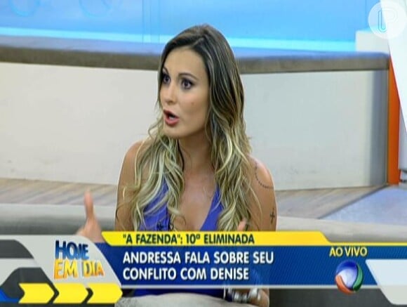 Eliminada em 'A Fazenda' Andressa Urach participou do 'Hoje em Dia' nesta segunda-feira, 16 de setembro de 2013