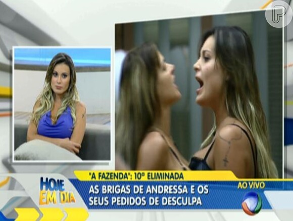 As brigas de Andressa Urach com Denise Rocha foram relembradas no 'Hoje em Dia'
