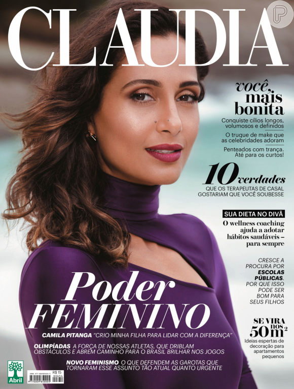 Camila Pitanga é a capa da revista 'Claudia' de março