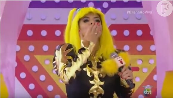 Mara Maravilha se fantasia de Xuxa e faz paródia de "Ilariê" no programa "Eliana" de domingo, 06 de março de 2016