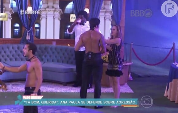 Ana Paula foi expulsa do 'BBB16' após dar dois tapas em Renan durante uma festa no último final de semana
