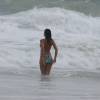 Carol Castro aproveitou a praia da Joatinga na tarde desta segunda-feira, dia 14 de março de 2016