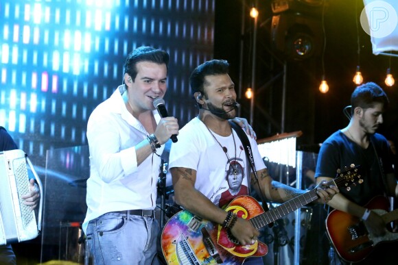 Marcos e Belutti fizeram show em casa noturna de São Paulo na madrugada desta quinta-feira, 17 de março de 2016