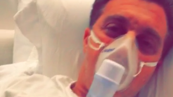 Angélica mostra Luciano Huck fazendo nebulização e de cama: 'Gripe'. Vídeo!