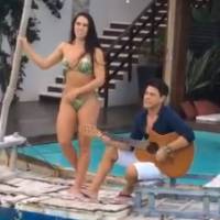 Zezé Di Camargo surpreende hóspedes de hotel no Ceará com show na piscina