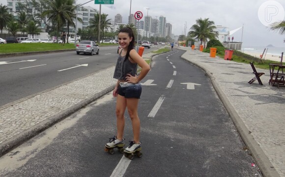 Giovanna Rispoli diz que a patinação ajuda a manter a boa forma: 'Queima bastante caloria'