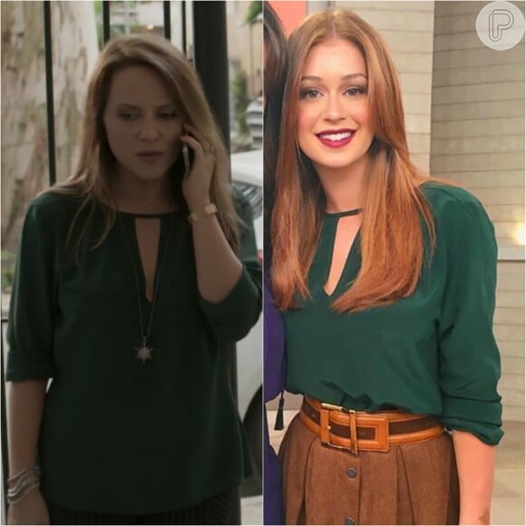 Marina Ruy Barbosa já havia usado blusa que Lili (Viviane Pasmanter) vestiu nesta quinta-feira, dia 23 de março de 2016