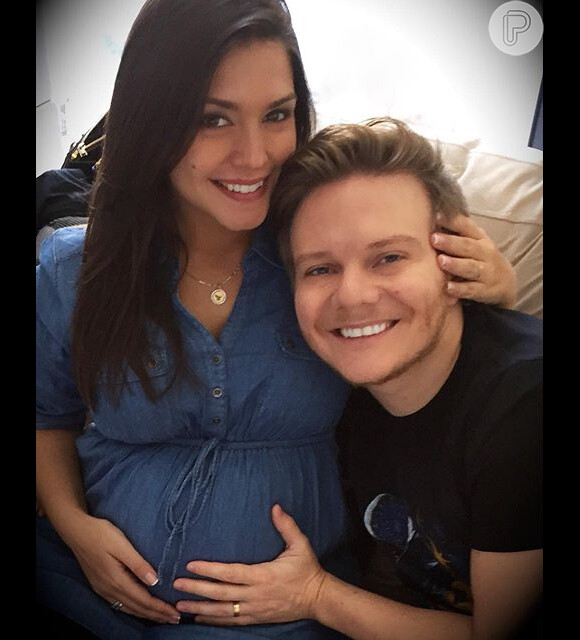 Thaís está grávida de 5 meses de Melinda, primeira filha do casal