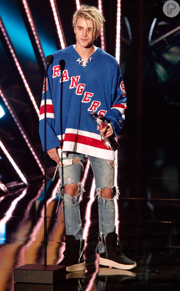 Justin Bieber participou da edição de 2016 do 'iHeartRadio Music Awards' na noite deste domingo, 3 de abril de 2016, na arena The Forum, em Inglewood, na California