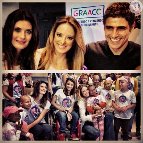 Ticiane Pinheiro participou de evento da GRAACC com Reynaldo Gianecchini e Isabella Fiorentino