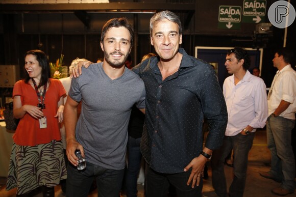 Thiago Rodrigues e Alexandre Borges se encontraram durante a coletiva de lançamento de 'Além do Horizonte'
