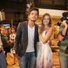 Juliana Paiva e Rodrigo Simas, que viveram par romântico em 'Malhação', se reencontram na coletiva de lançamento de 'Além do Horizonte'