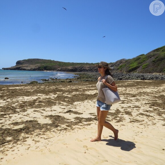 Na manhã do seu aniversário de 37 anos, neste sábado, 19 de outubro de 2013, Patrícia Poeta esteve na Praia do Sueste
