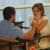 Nivea Stelmann jantou com o marido, Marcus Rocha, em um shopping carioca, nesta sexta-feira, 25 de outubro de 2013