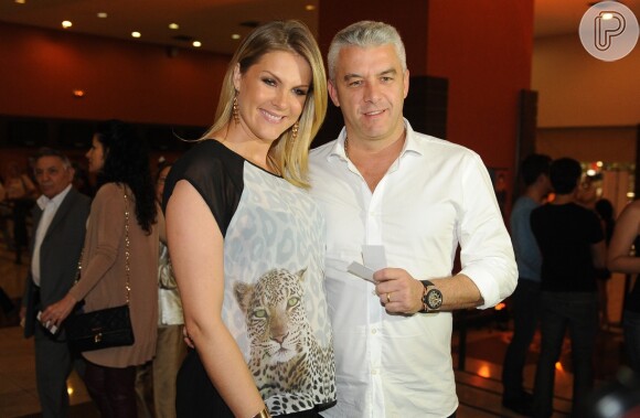Ana Hickmann e o marido, o empresário Alexandre Corrêa, no lançamento de 'Crô - O Filme'