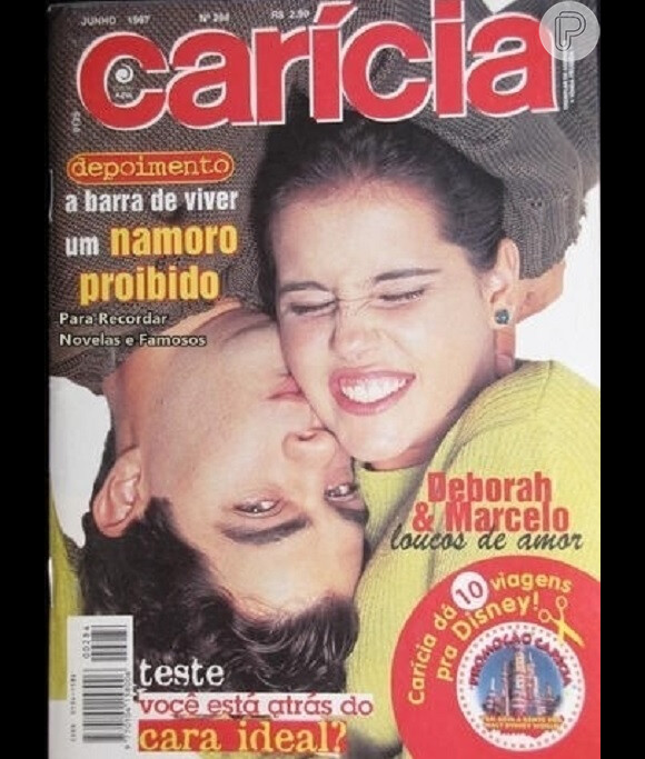 Deborah Secco namorou o então paquito Marcelo Faustini na década de 90