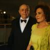 Rosamaria Murtinho e Mauro Mendonça na gravação do especial de final de ano de Roberto Carlos, '40 anos. Juntos'