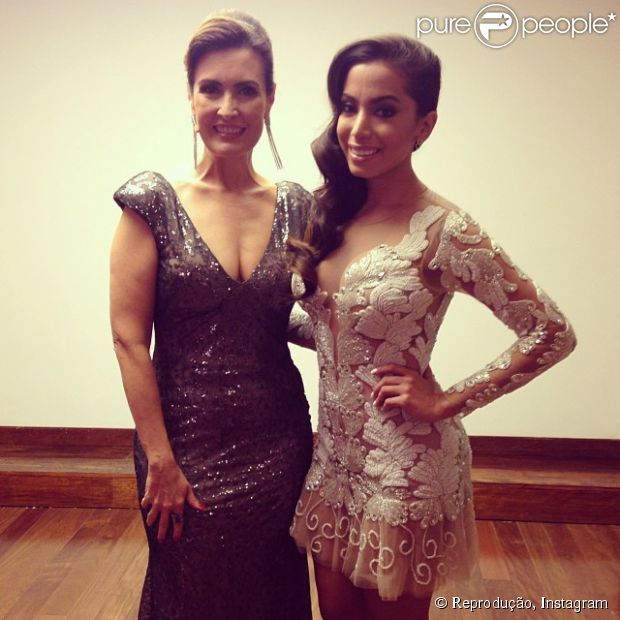 Vanessa Gerbelli na gravação de especial de final de ano de Roberto Carlos na TV Globo