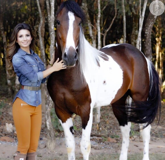 Paula Fernandes levou uma mordida de um cavalo e compartilhou momento de susto em sua conta no Instagram