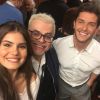 O casal posou com o autor Walcyr Carrasco durante um coquetel nos Estúdios Globo na quinta-feira, dia 25 de agosto de 2016